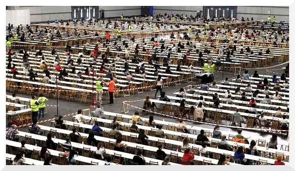Oposición en España, imagen de un examen